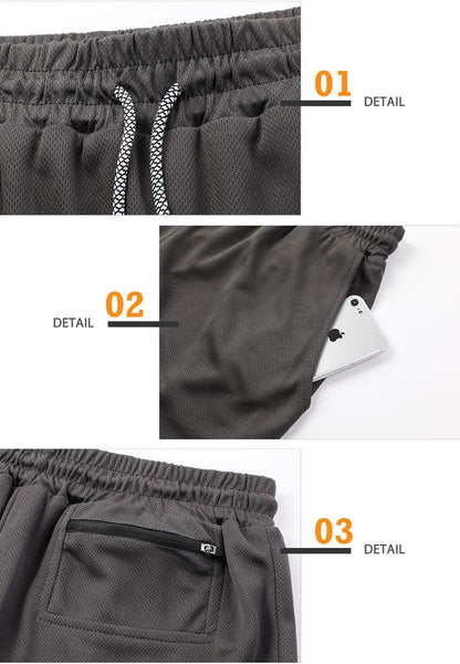 Men'S Running Shorts Quick Dry Workout Gym Shorts Athletic 2-In-1 Stealth Shorts Outdoor Short for Men with Pockets