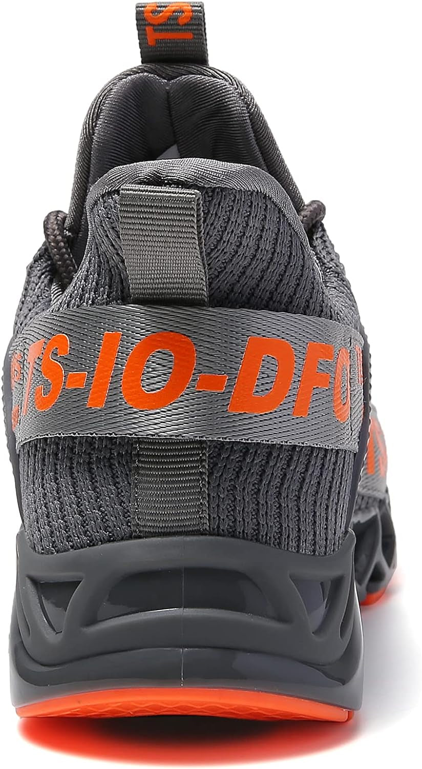 Womens Breathable Walking Running Shoes Athletic Blade Non Slip Workout Sport Sneakers Gym Tennis Fashion Sneakers Dark Grey Size 5.5